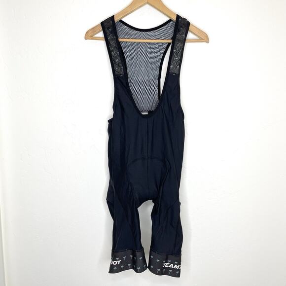 Team Zoot Mens Medium Cycling Bibs Palm Trees Black Pockets Triathlon Cycling - Picture 1 of 8